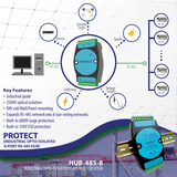 8-port RS485 Hub Protection