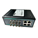 8-Port Unmanaged Ethernet Switch / Star and Daisy-Chain Fiber Optic Converter (Industrial / Single-Mode / ST)