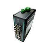 8-Port Unmanaged Ethernet Switch / Star and Daisy-Chain Fiber Optic Converter (Industrial / Multi-Mode / ST)