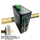 8-Port Unmanaged Ethernet Switch / Star and Daisy-Chain Fiber Optic Converter (Industrial / Multi-Mode / ST)