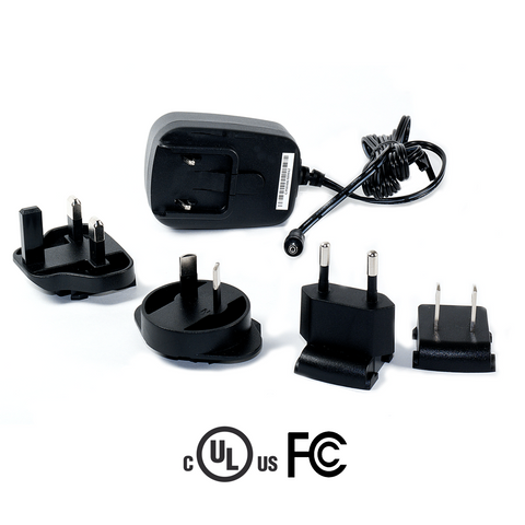 5VDC / 1A Regulated Power Adapter (International Plugs)