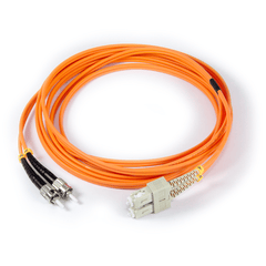 10ft (3m) LSZH Fiber Optic Patch Cord - MM / ST-SC