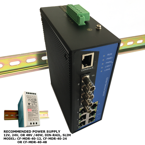 8-Port Managed Industrial Gigabit Ethernet Switch