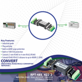 RS485 / RS422 Repeater / Extender / Converter (Industrial)