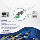 USB to 4-Wire RS422 / RS485 Adapter / Converter