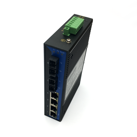 6-Port Unmanaged Ethernet Switch / Daisy-Chain and Star Fiber Optic Co ...
