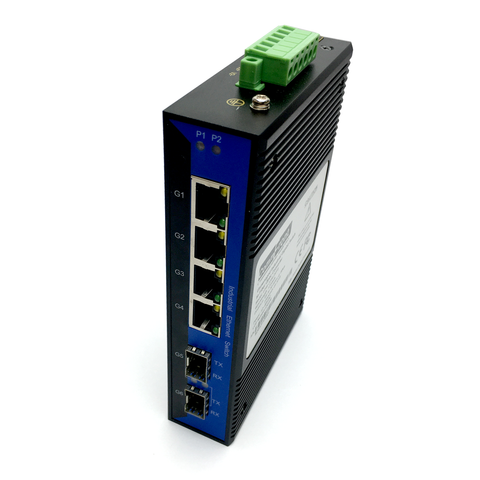 6-Port Unmanaged Gigabit Ethernet Switch / Daisy-Chain and Star Fiber ...