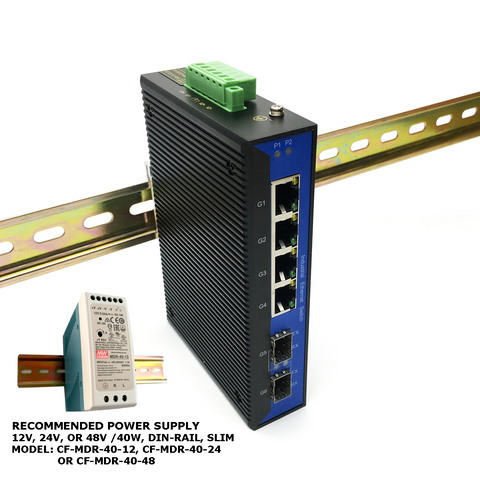 6-Port Unmanaged Gigabit Ethernet Switch / Daisy-Chain and Star Fiber –  CommFront