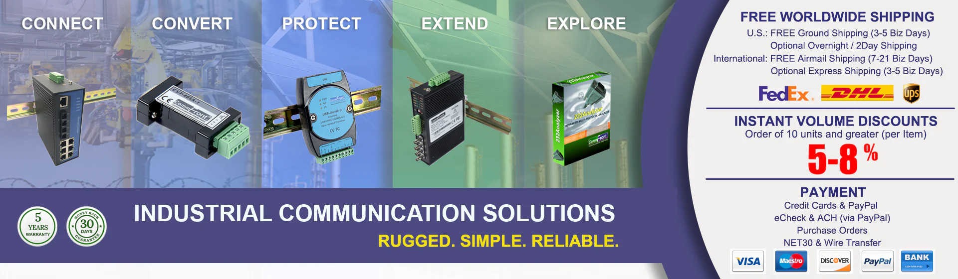 CommFront payment info